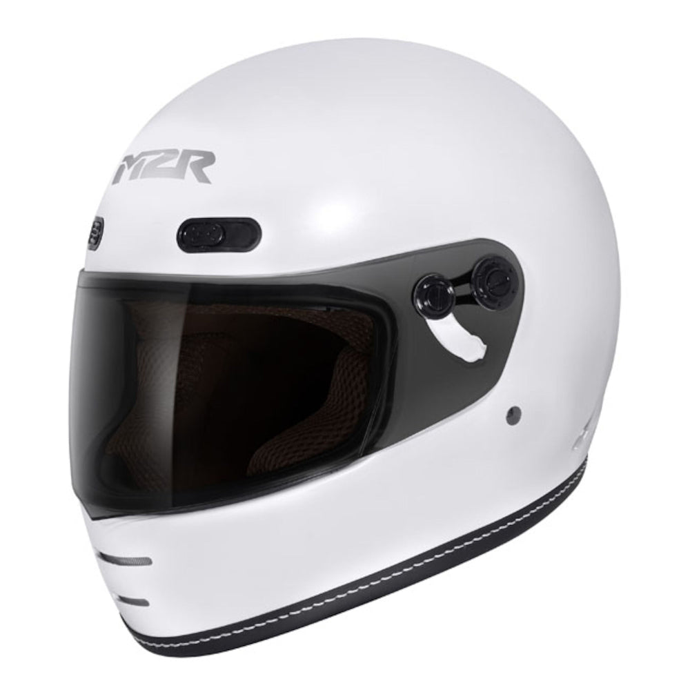 M2R Bolster F-9 Full Face Motorcycle Helmet - Off White - XL #1118715