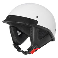 M2R ATV Open Face Shorty Motorcycle Helmet - White W/Peak - XL #1119719