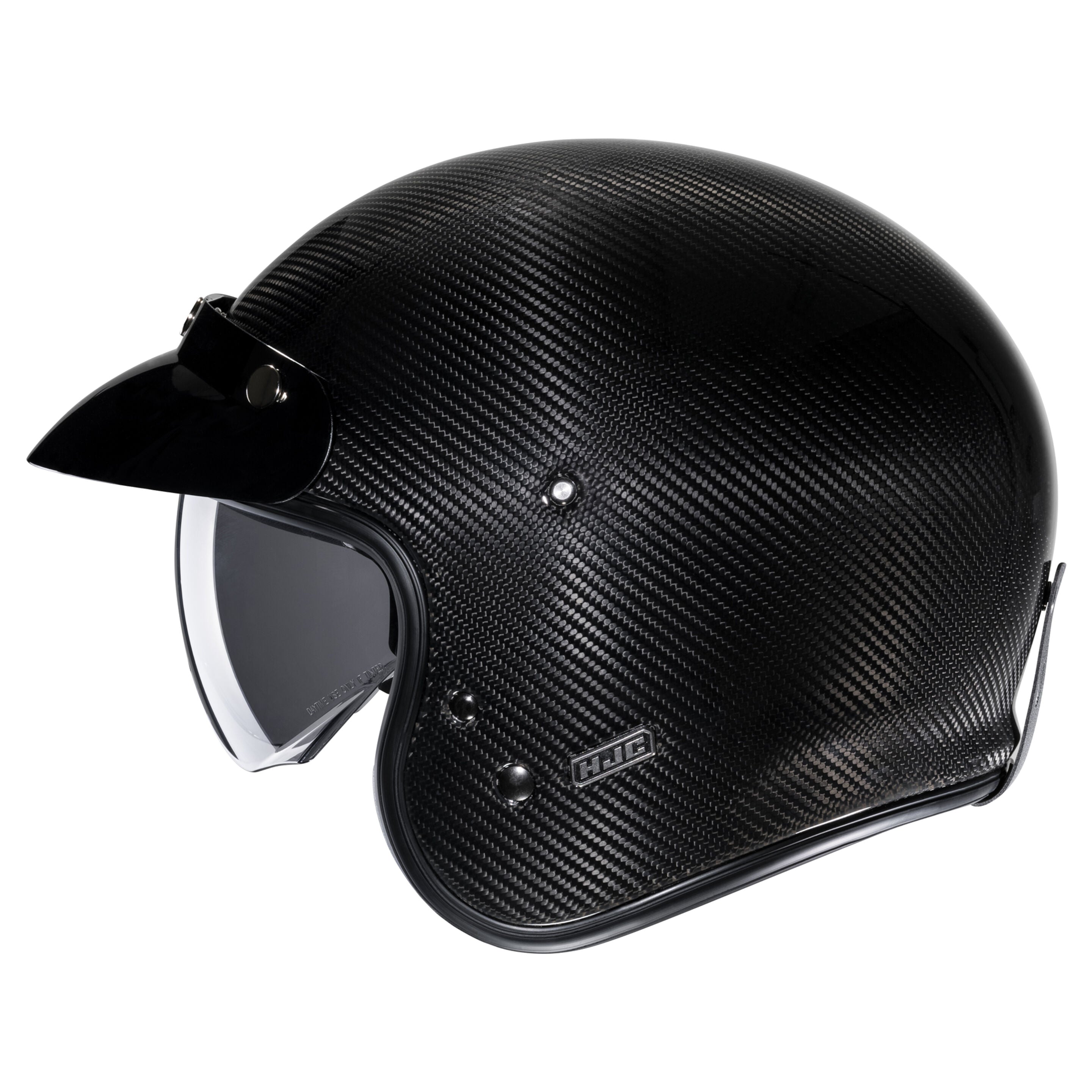 HJC V31 Carbon ECE 22.06 Certified Open Face Helmet - SOLID BLACK - XS #1125638