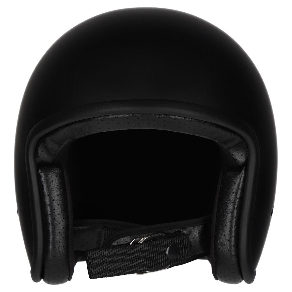 M2R Prime Open Face Motorcycle Helmet Low Slung Fit - Matt Black - S #1126341