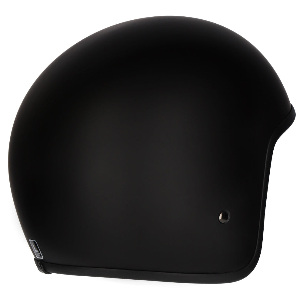 M2R Prime Open Face Motorcycle Helmet Low Slung Fit - Matt Black - S #1126341