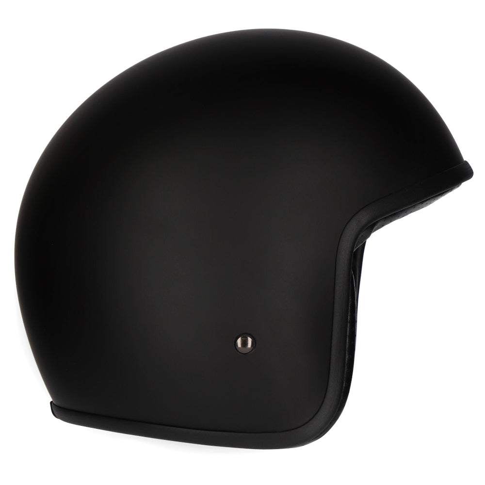 M2R Prime Open Face Motorcycle Helmet Low Slung Fit - Matt Black - S #1126341