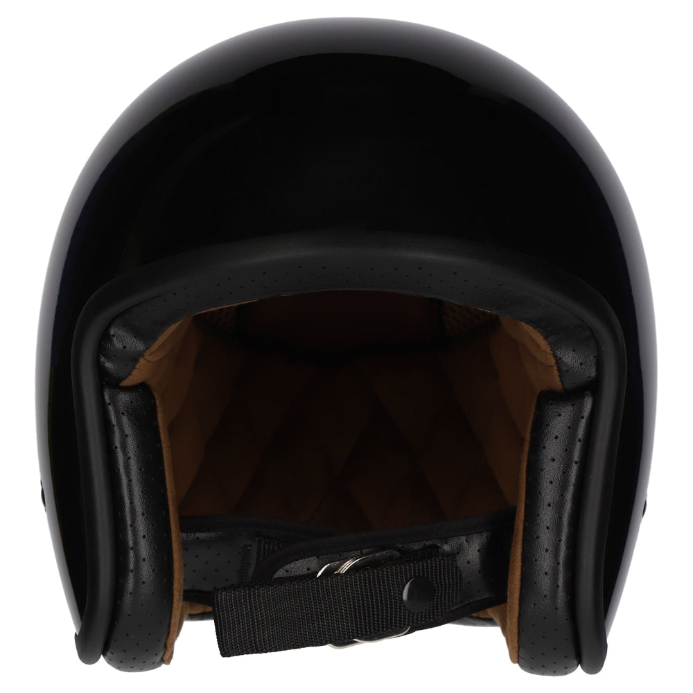 M2R Prime Open Face Motorcycle Helmet Retro Low Slung Fit - Black - XS #1126352