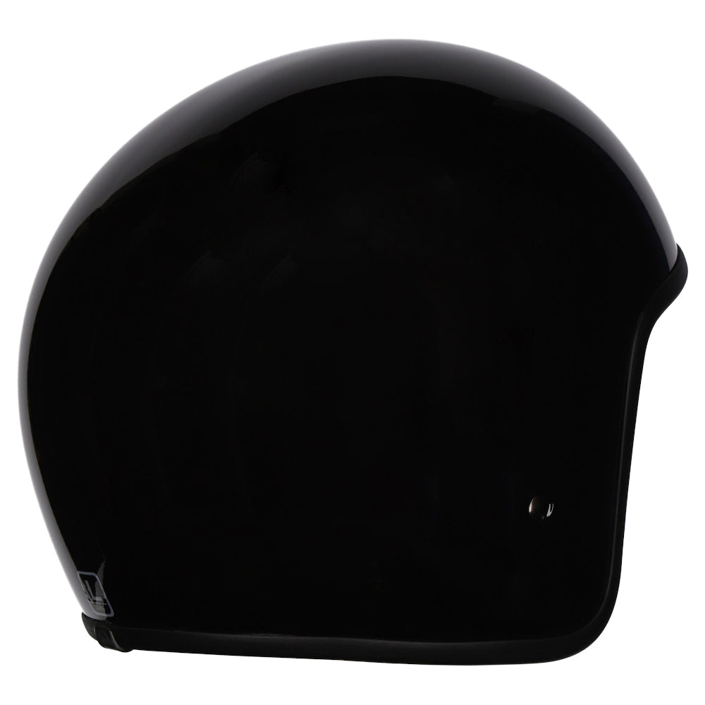 M2R Prime Open Face Motorcycle Helmet Retro Low Slung Fit - Black - XS #1126352