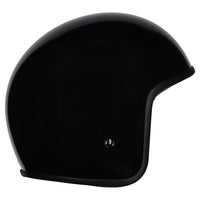 M2R Prime Open Face Motorcycle Helmet Retro Low Slung Fit - Black - XS #1126352