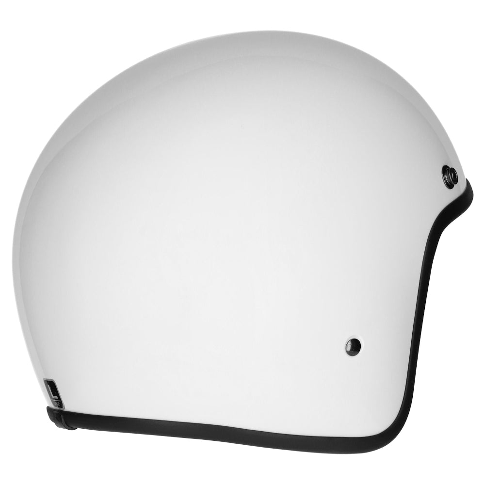 M2R Prime Open Face Motorcycle Helmet Low Slung Fit - White Studs - XL #1126362