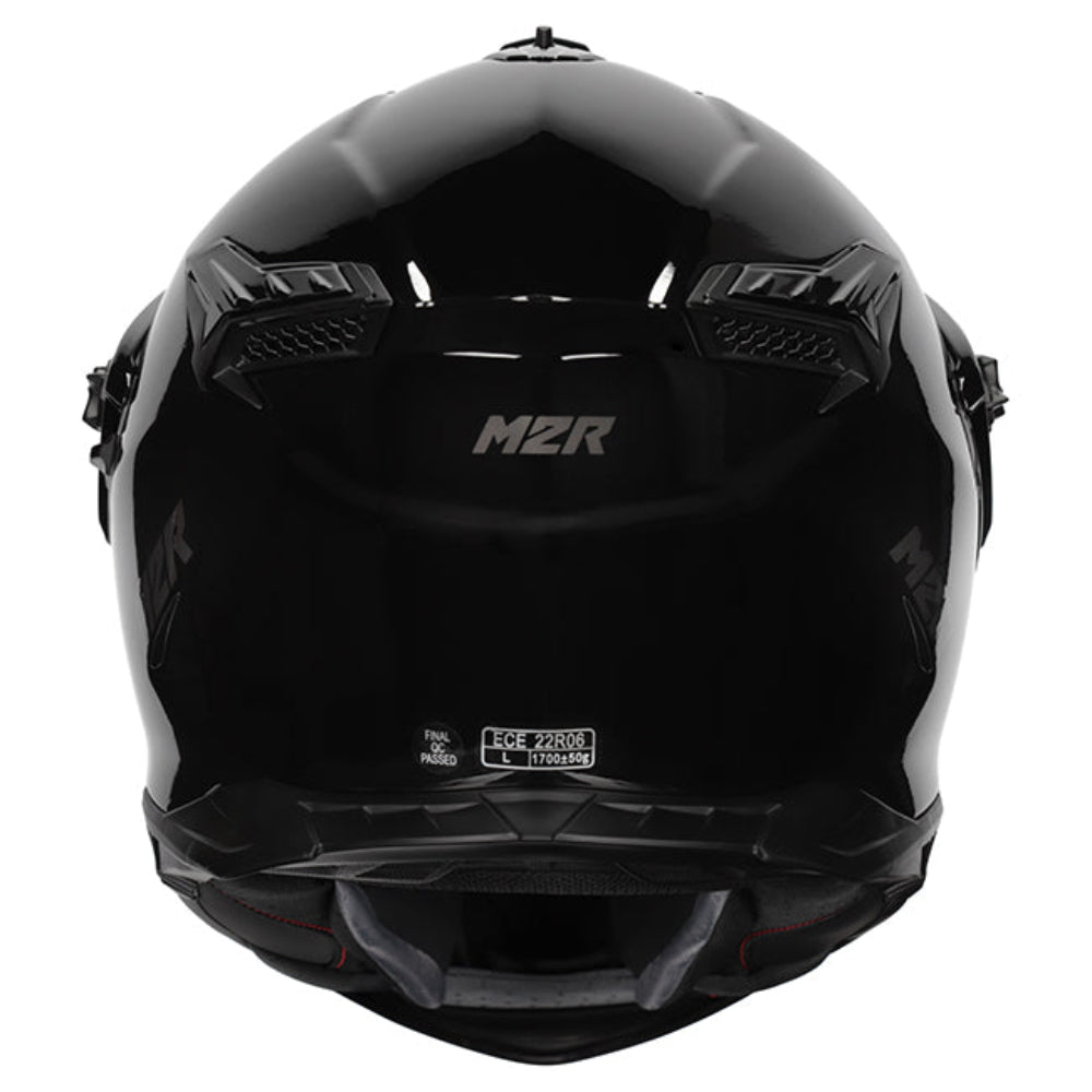 M2R Navigator Motorcycle Helmet ECE 22.06 Dual Sport - Black - 2XL #1126701