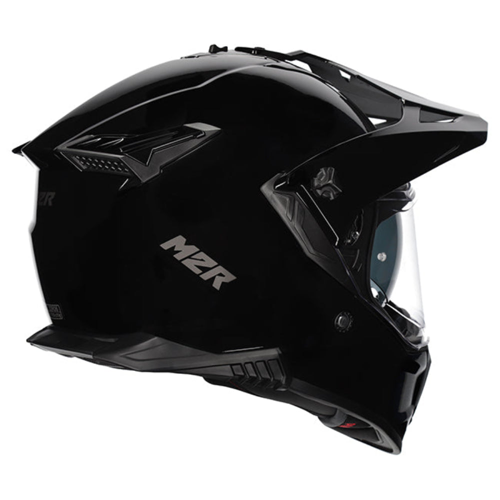 M2R Navigator Motorcycle Helmet ECE 22.06 Dual Sport - Black - 2XL #1126701