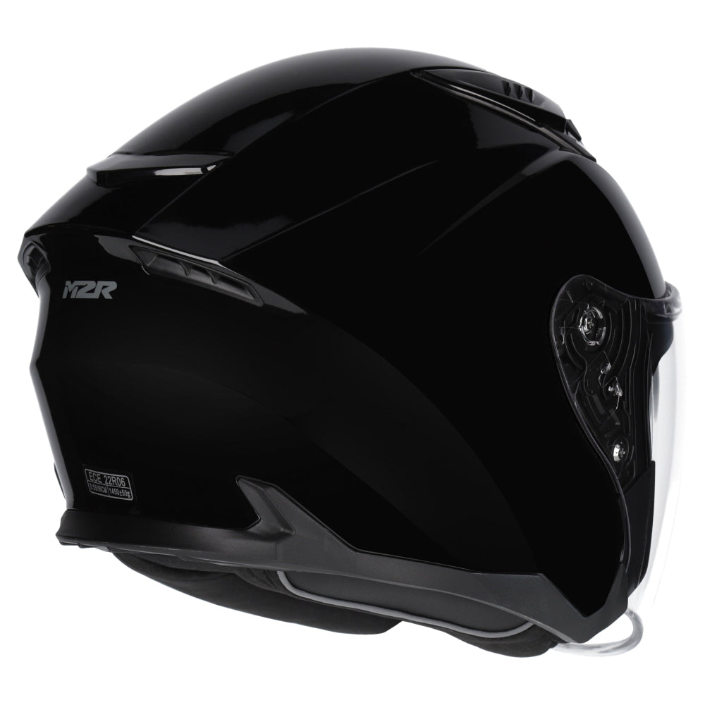 M2R Orbit ECE22.06 Certified Open Face Helmet - Black - XS #1126720