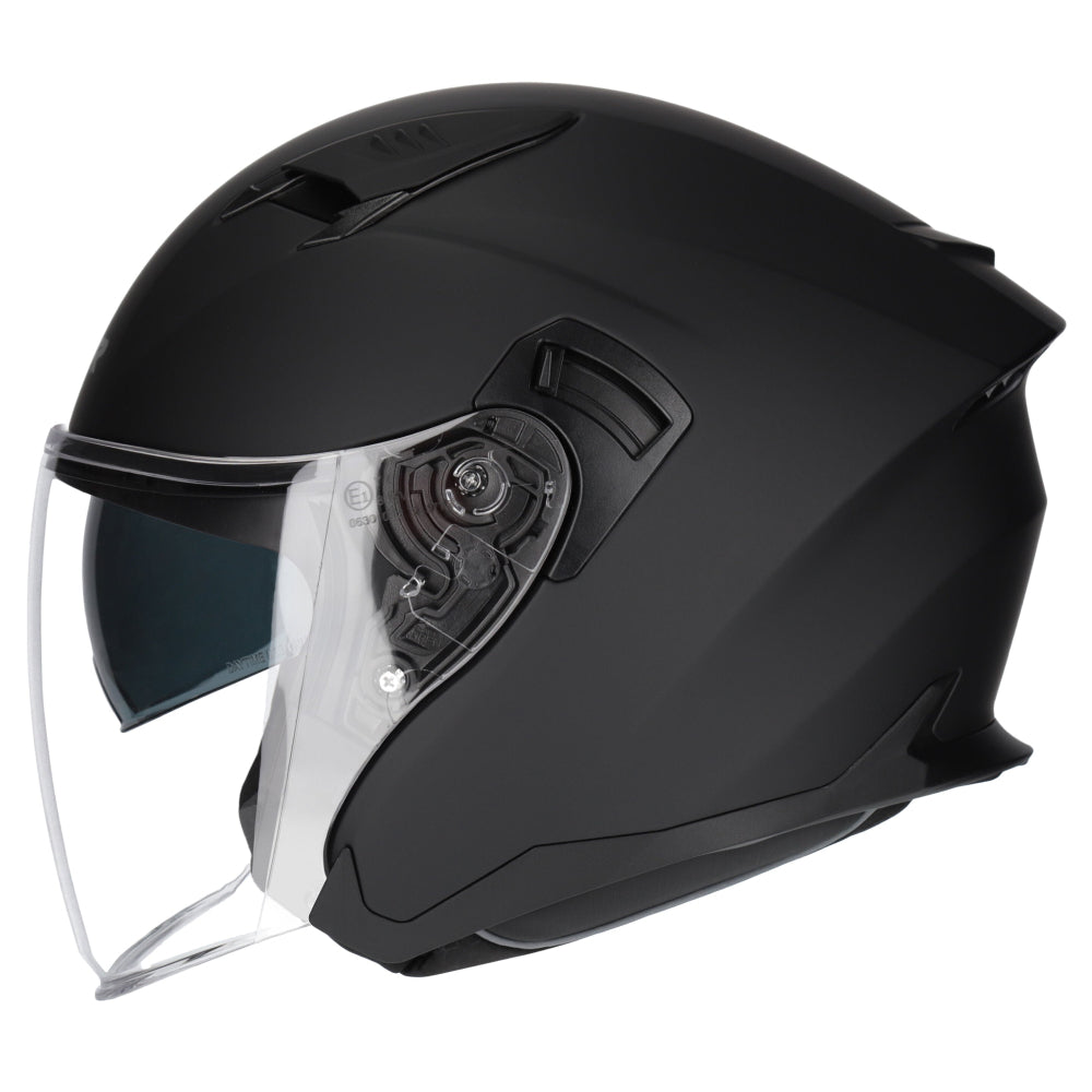 M2R Orbit ECE22.06 Certified Open Face Helmet - Matt Black - XL #1126730