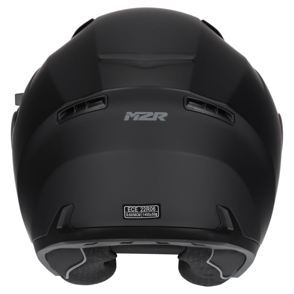 M2R Orbit ECE22.06 Certified Open Face Helmet - Matt Black - XL #1126730