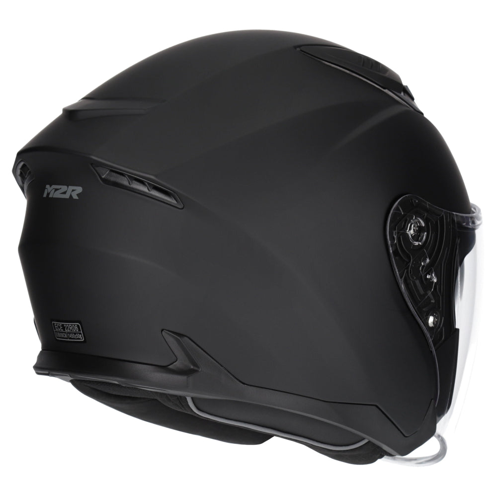 M2R Orbit ECE22.06 Certified Open Face Helmet - Matt Black - XL #1126730