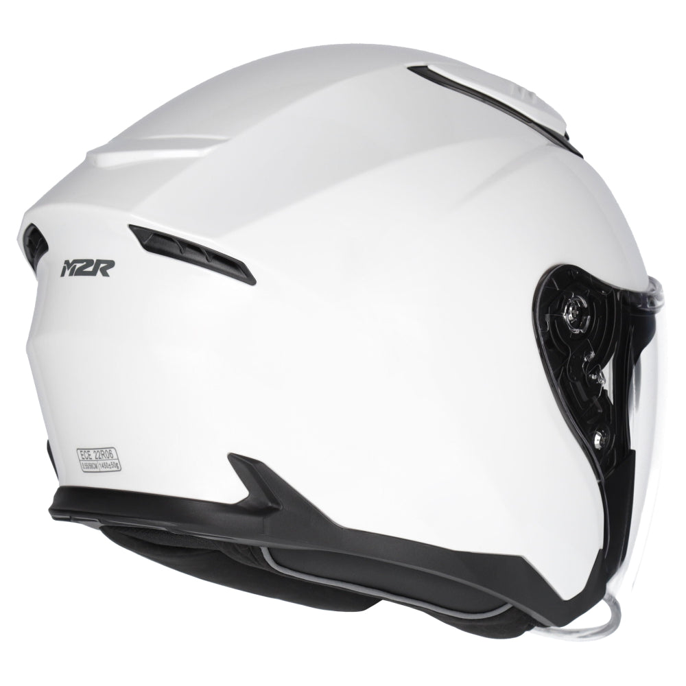 M2R Orbit ECE22.06 Certified Open Face Helmet - White - XS #1126732