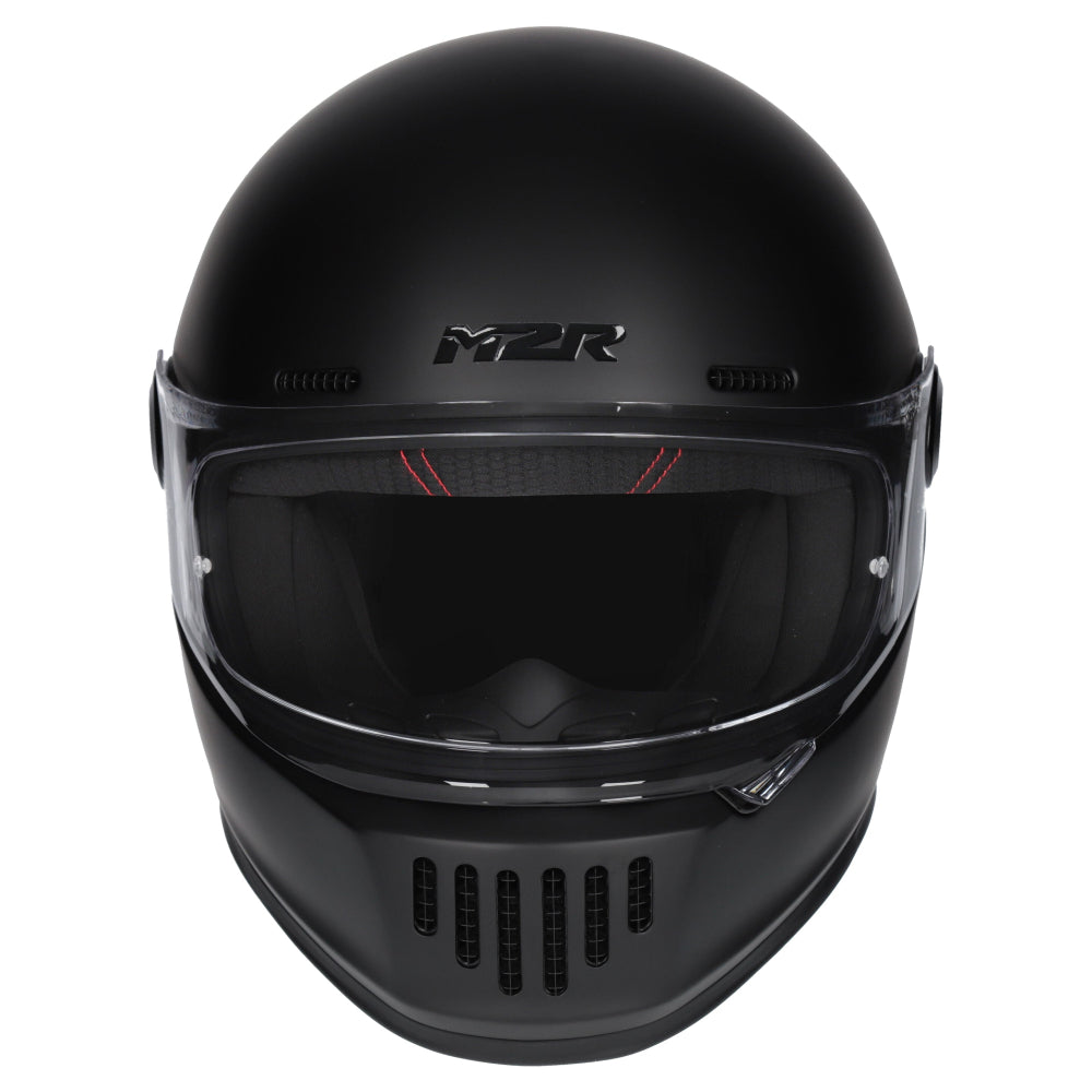 M2R Fugitive Retro ECE 22.06 Full Face Helmet - Matt Black - M #1127620