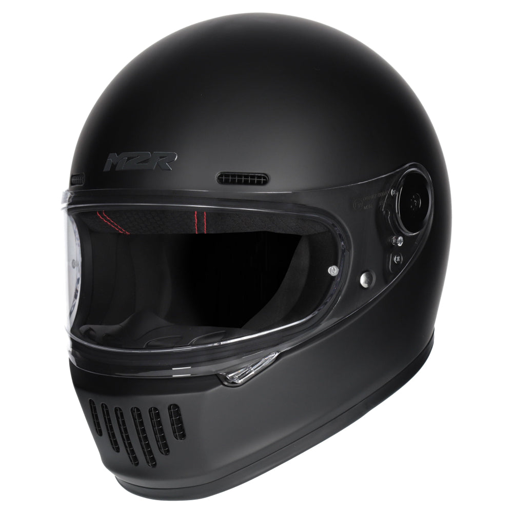 M2R Fugitive Retro ECE 22.06 Full Face Helmet - Matt Black - M #1127620