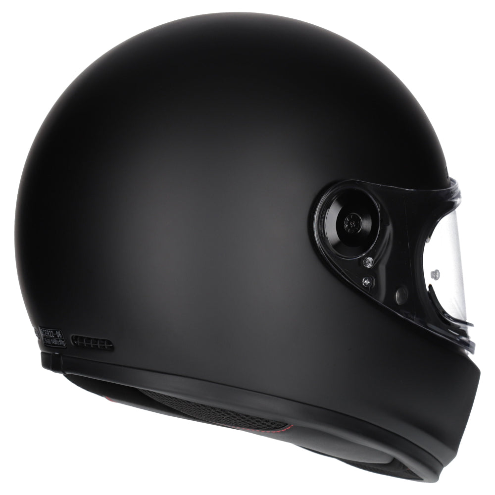 M2R Fugitive Retro ECE 22.06 Full Face Helmet - Matt Black - M #1127620