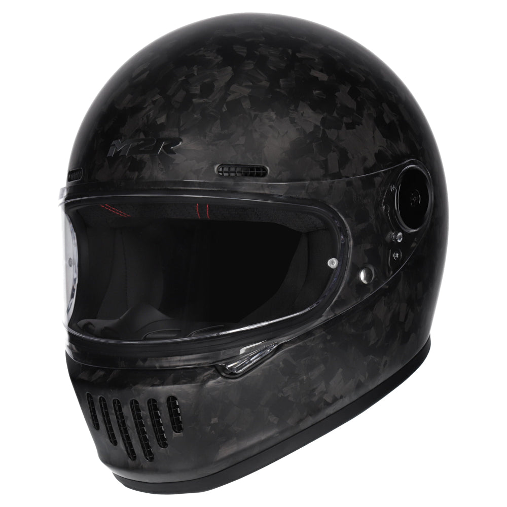 M2R Fugitive Retro ECE 22.06 Full Face Helmet - Forged Carbon - L #1127626