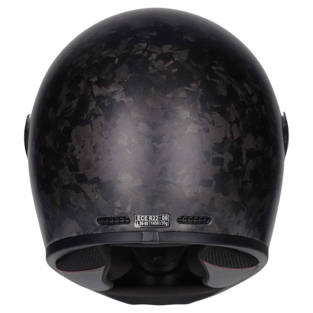M2R Fugitive Retro ECE 22.06 Full Face Helmet - Forged Carbon - L #1127626