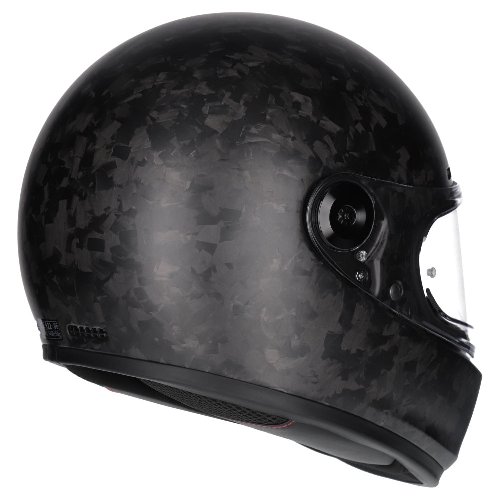 M2R Fugitive Retro ECE 22.06 Full Face Helmet - Forged Carbon - L #1127626
