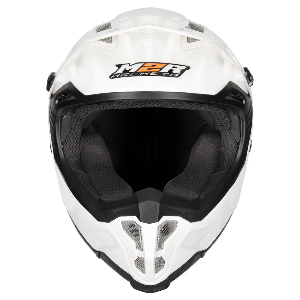 M2R X4 Evo Lightweight ECE 22.06 Certified MX Helmet - White - XS #1128215