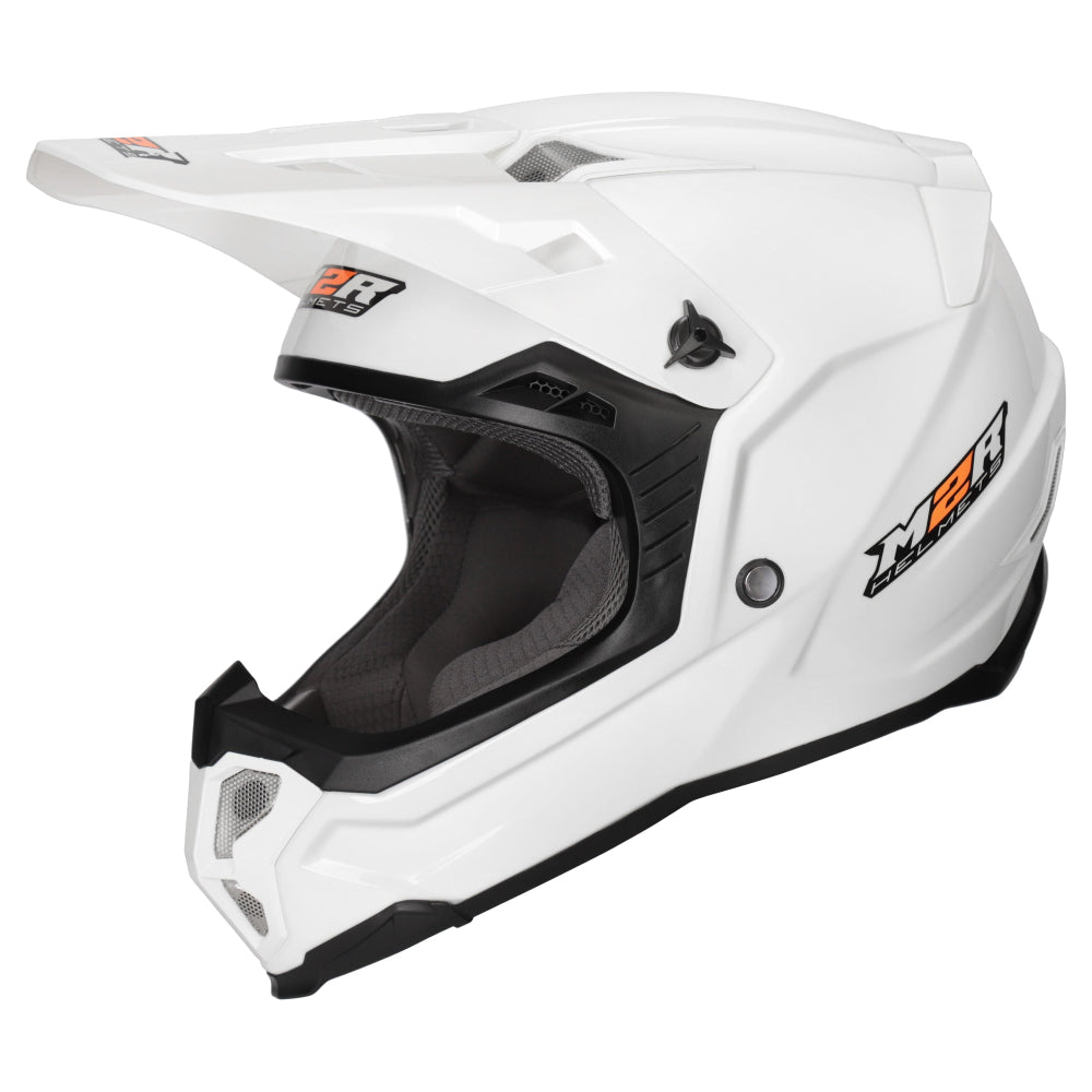 M2R X4 Evo Lightweight ECE 22.06 Certified MX Helmet - White - XS #1128215