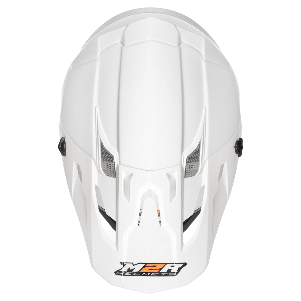 M2R X4 Evo Lightweight ECE 22.06 Certified MX Helmet - White - XS #1128215