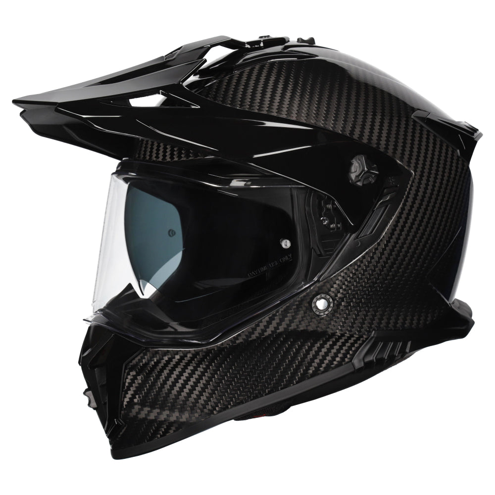 M2R Navigator Motorcycle Helmet ECE 22.06 Dual Sport - Carbon - 3XL #1128336
