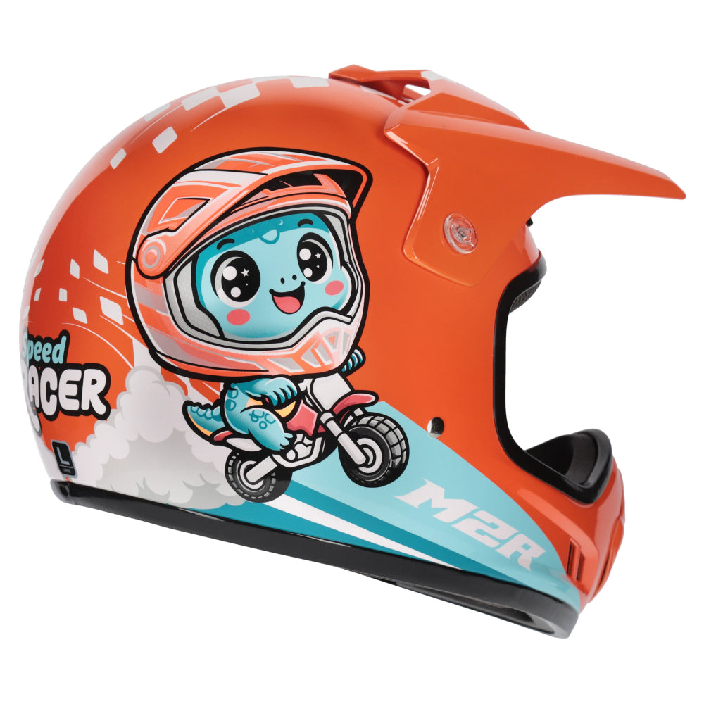 M2R MX2 Junior Youth Off Road Helmet - SP RC DINO PC2 - YXL #1128826