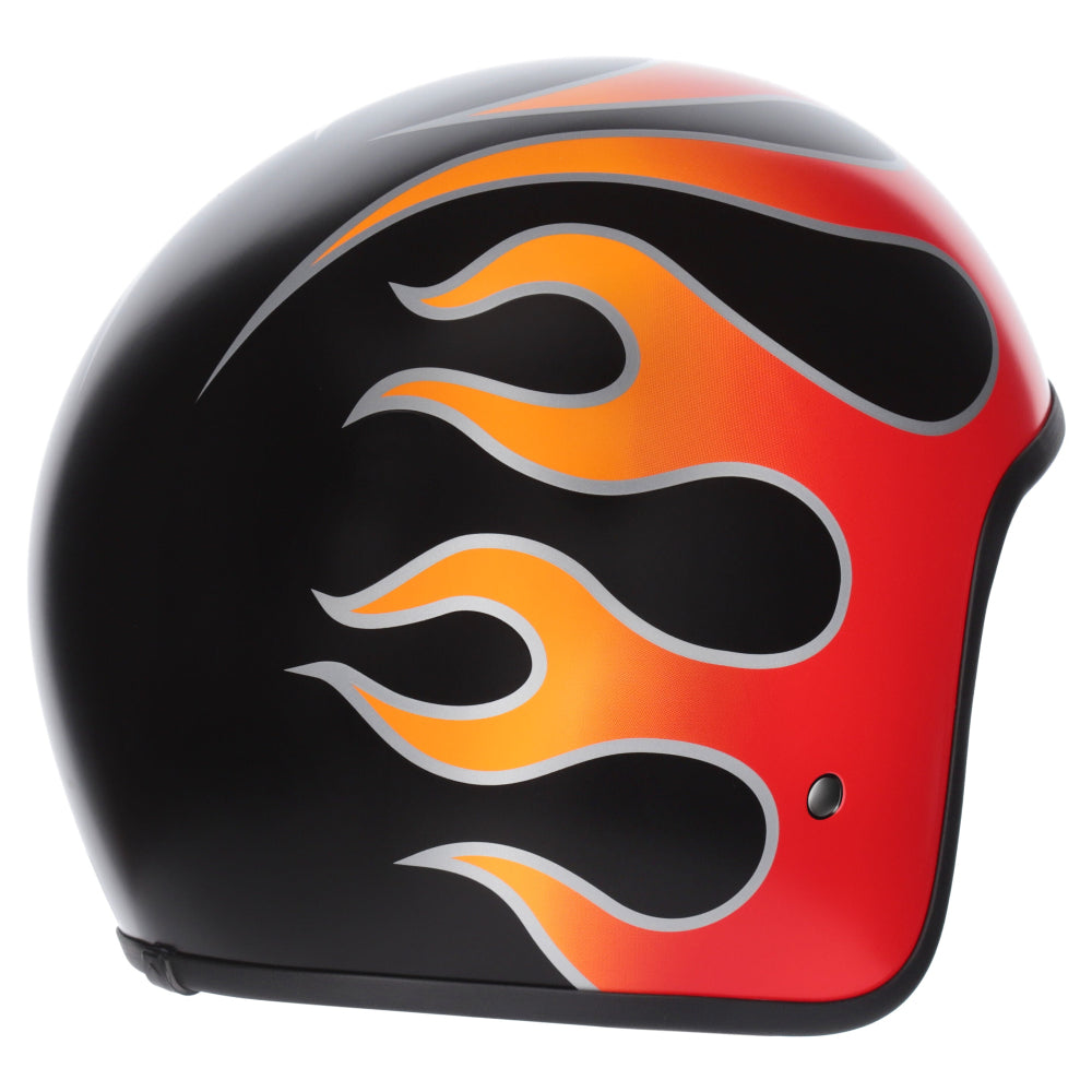 M2R Prime Open Face Motorcycle Helmet Low Slung Fit - Flamed PC -1 - XL #1129366