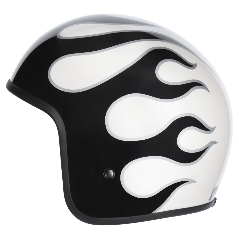 M2R Prime Open Face Motorcycle Helmet Low Slung Fit - Flamed PC -6 - S #1129375