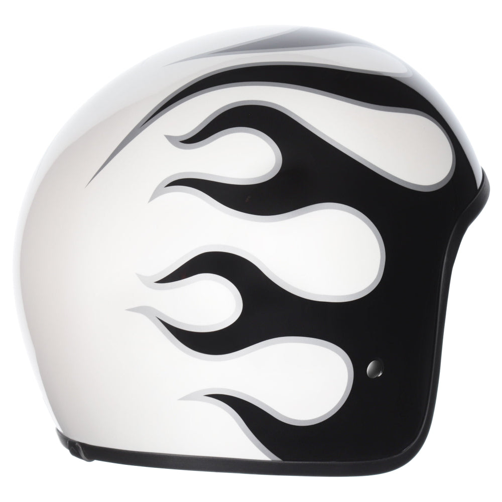 M2R Prime Open Face Motorcycle Helmet Low Slung Fit - Flamed PC -6 - S #1129375