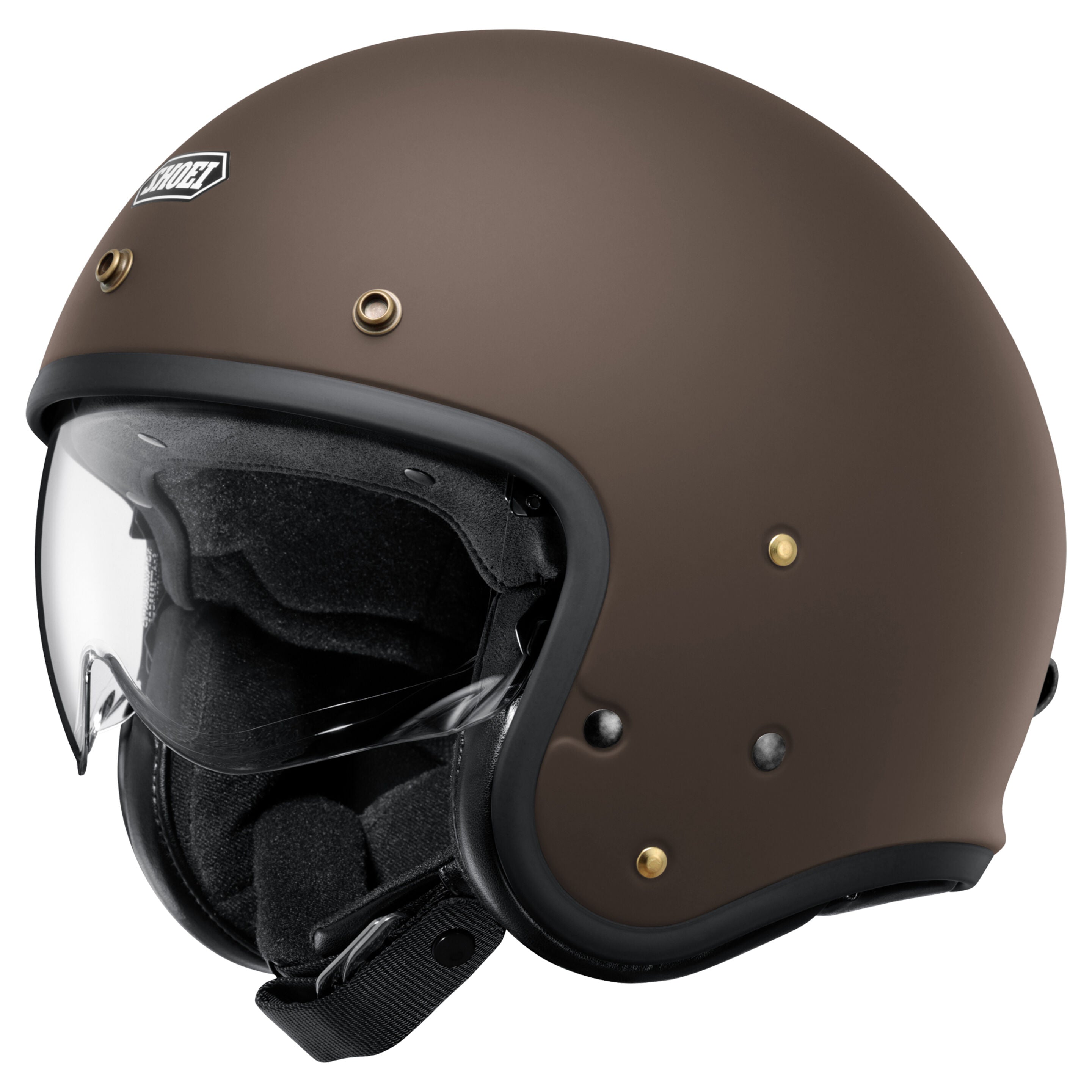 Shoei J.O2 Helmet Open Face Motorcycle Helmet - Matt Brown - S #1129908