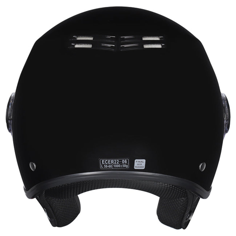 M2R Nimbus ECE22.06 Lightweight ABS Scooter Helmet - Black - M #1131075