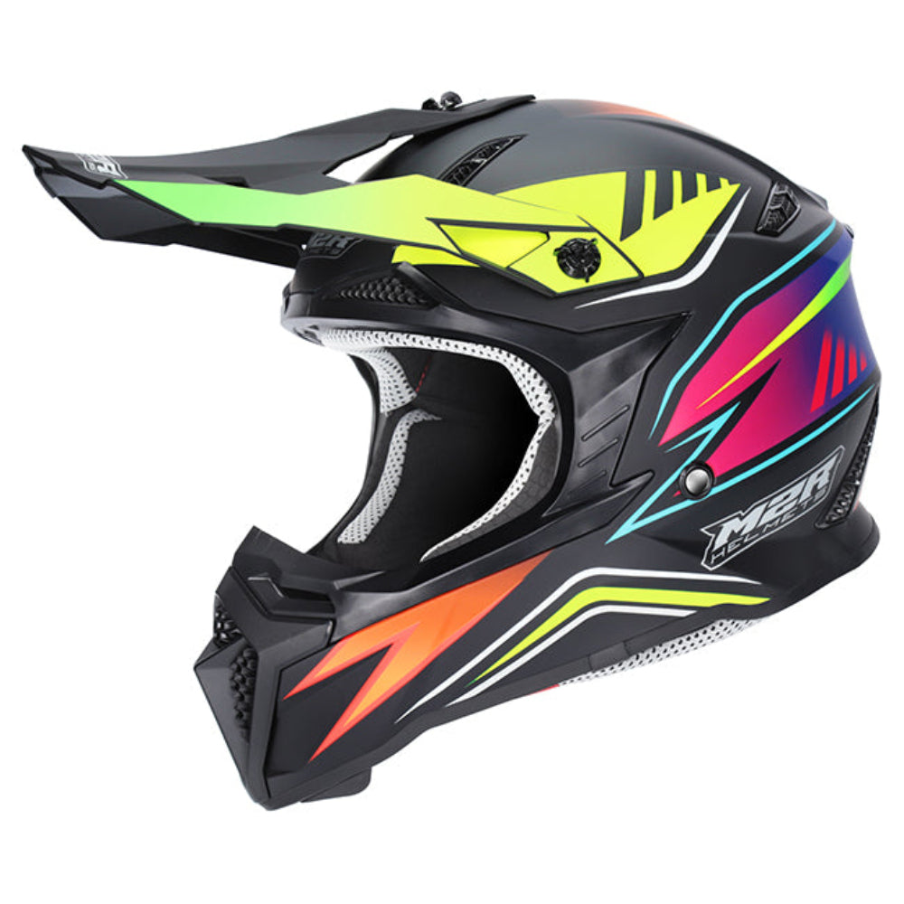 M2R X2.1 Youth ECE 22.06 Lightweight MX Helmet - HYPE PC-7F - YM #1131121