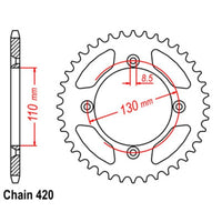 EK CHAIN AND SUPERSPROX Chain and Sprockets Kit-Steel For HONDA CR85R 12-110-171