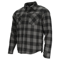 Argon Hatchet Motorcycle Flanno Riding Shirt-Black/Grey-60 (2X-3X) #2117908
