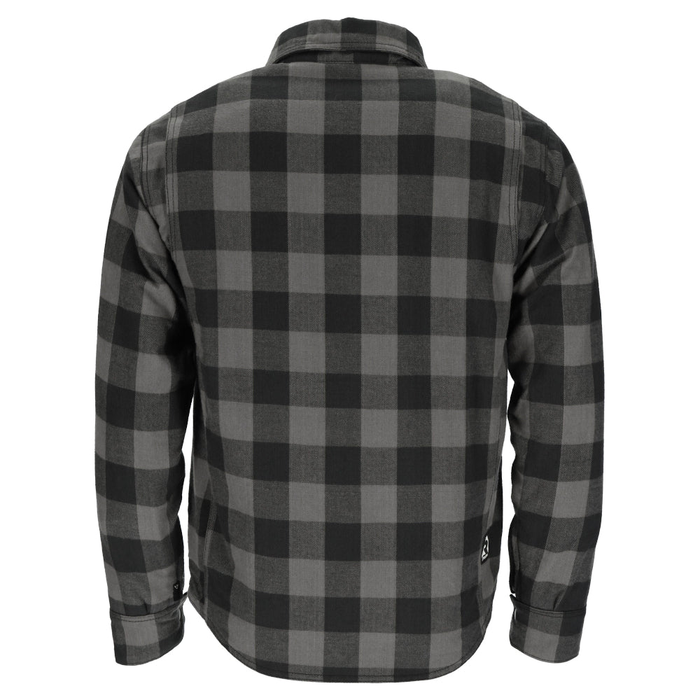 Argon Hatchet Motorcycle Flanno Riding Shirt-Black/Grey-60 (2X-3X) #2117908