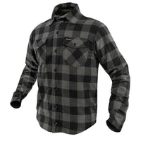 Argon Hatchet Motorcycle Flanno Riding Shirt-Black/Grey-60 (2X-3X) #2117908