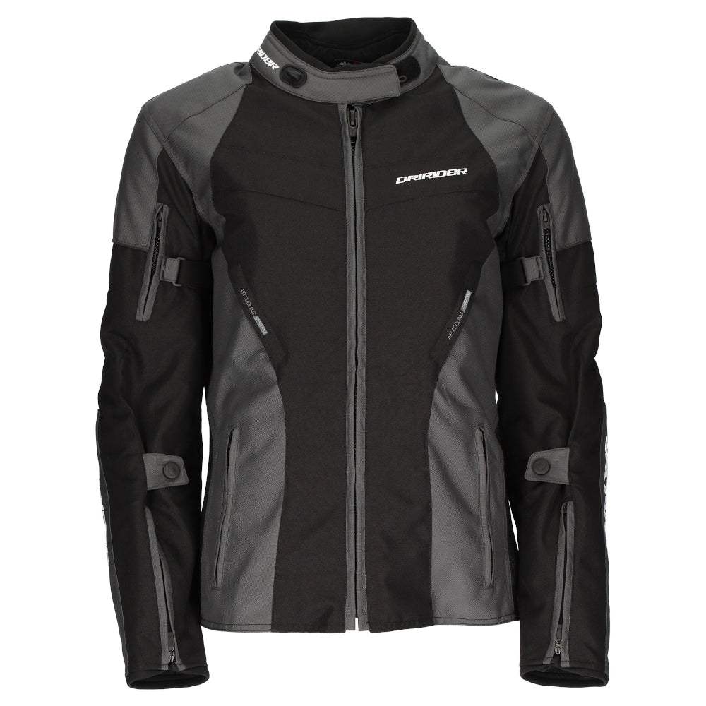 Dririder Vivid 3 Waterproof Touring Ladies Jacket-Grey/Black-20 #2123036