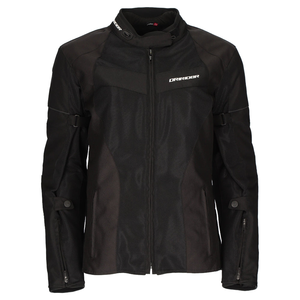 Dririder Vivid 3 Air Vented Touring Ladies Jacket-Black/Black-6 #2123060