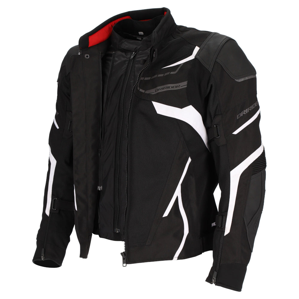 Dririder Climate Control Exo 4 Vented Jacket-Black/White-LDS 14 #2124010