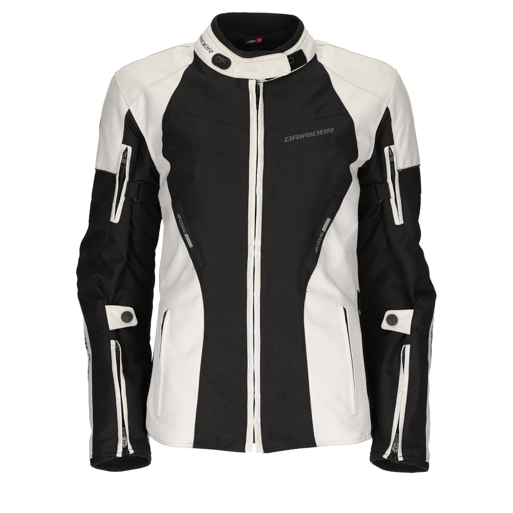 Dririder Vivid 3 Waterproof Touring Ladies Jacket-Pearl/Black-22 #2124767