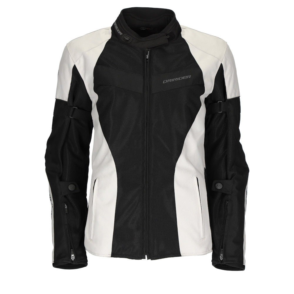 Dririder Vivid 3 Air Vented Touring Ladies Jacket-Pearl/Black-18 #2124785