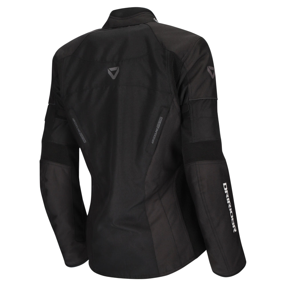 Dririder Vivid 3 Waterproof Touring Ladies Jacket-Black/White-6 #2124791
