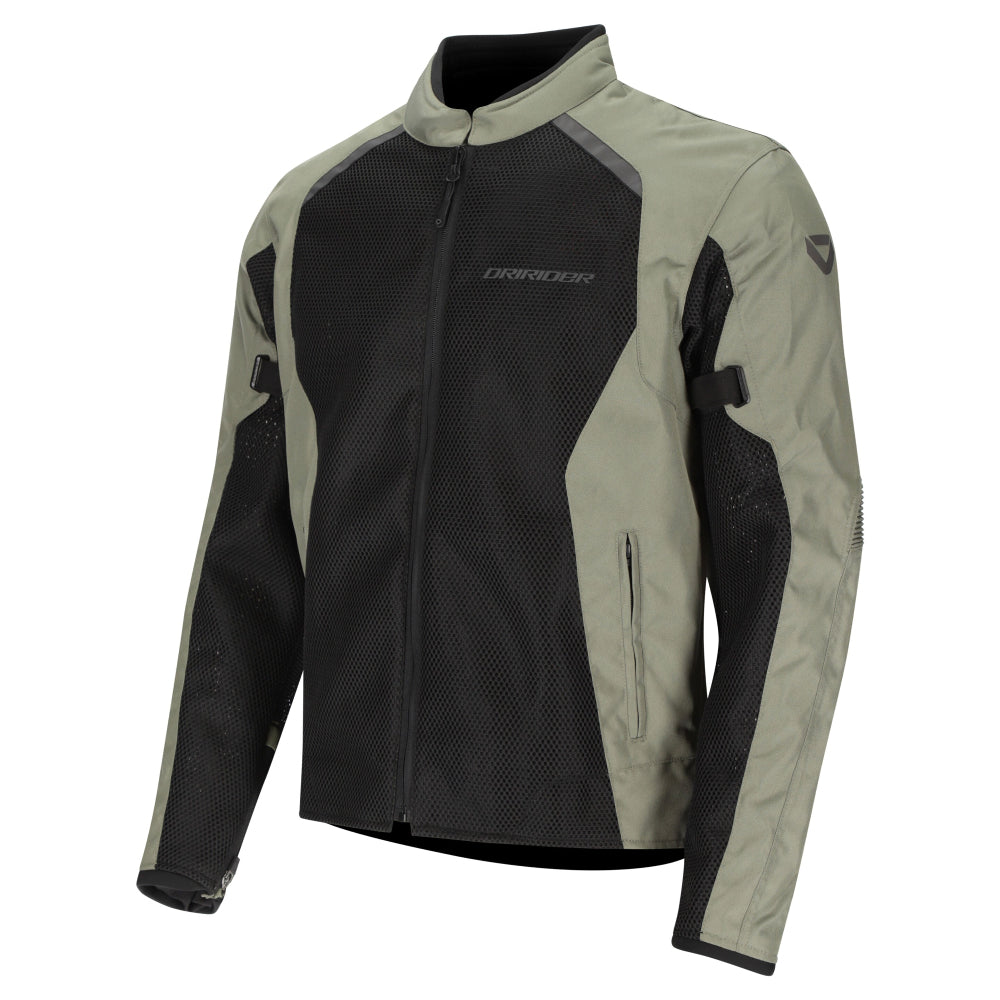 Dririder Aeromesh Motorcycle Summer Ladies Jacket-Black/Olive-L 10 #2127497