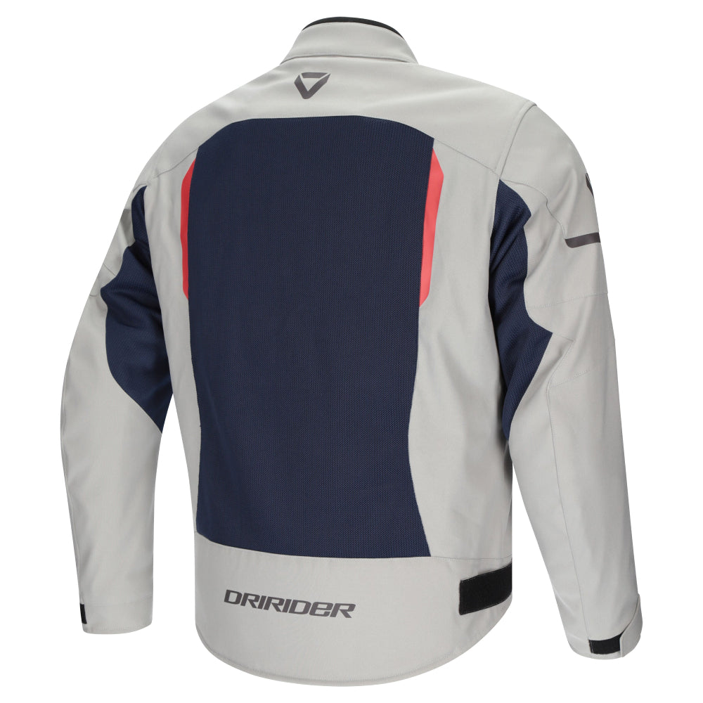 Dririder Air-Ride 6 Summer Riding Ladies Jacket-LT. Grey/Navy/Red-L 6 #2128576
