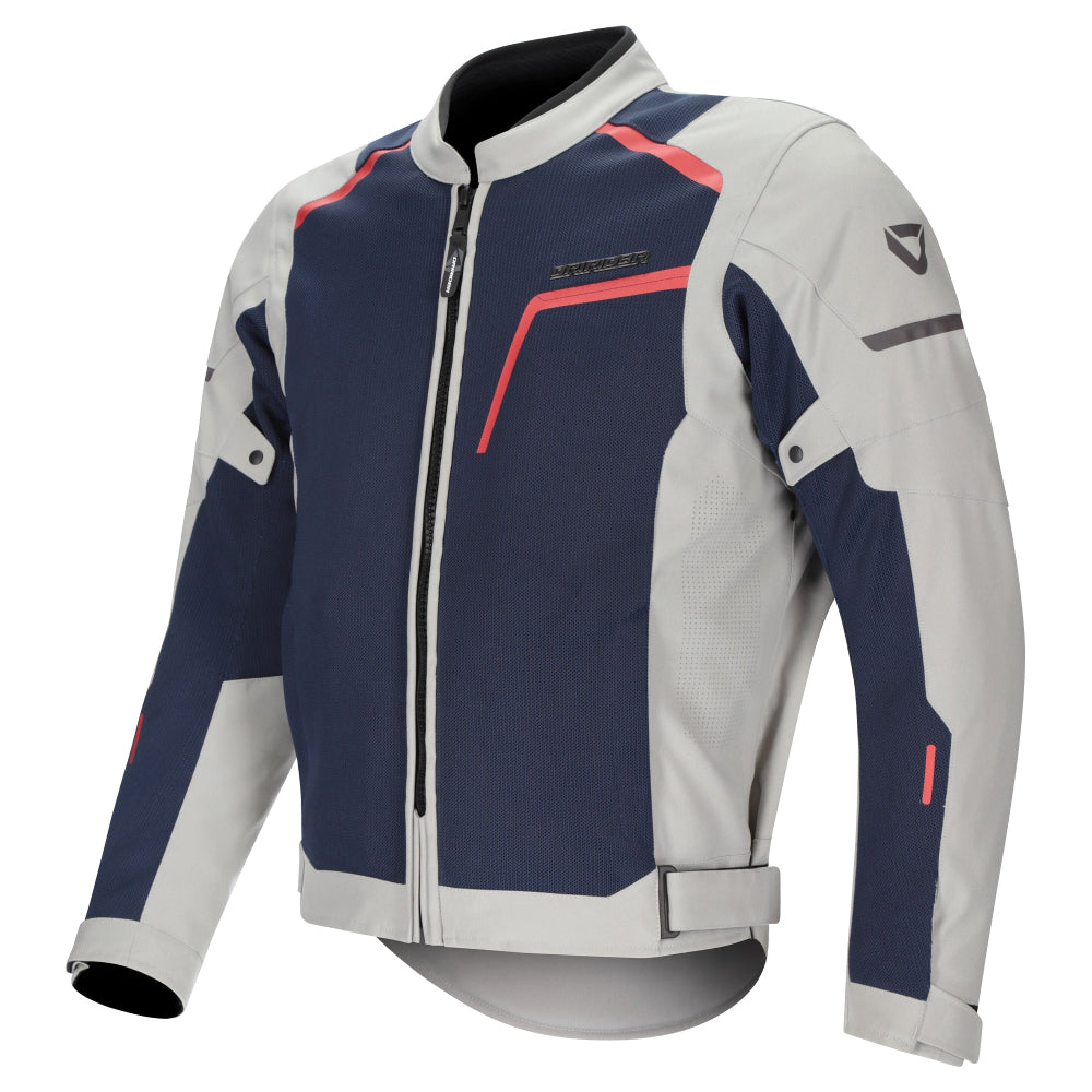 Dririder Air-Ride 6 Summer Riding Ladies Jacket-LT. Grey/Navy/Red-L 6 #2128576