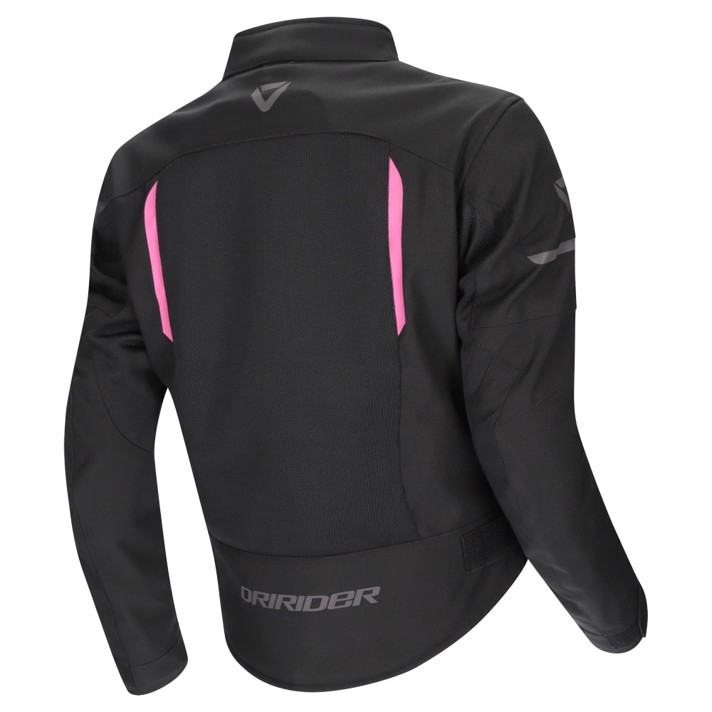 Dririder Air-Ride 6 Summer Riding Ladies Jacket-Black Pink-L 8 #2128567