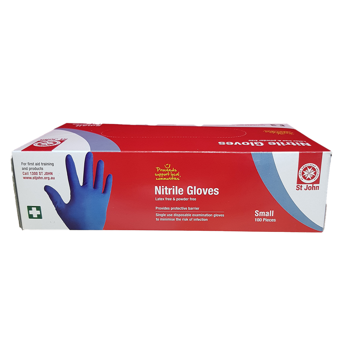 ST JOHN Nitrile Gloves Small 100 Pack Disposable Medical Protective PPE #3054S