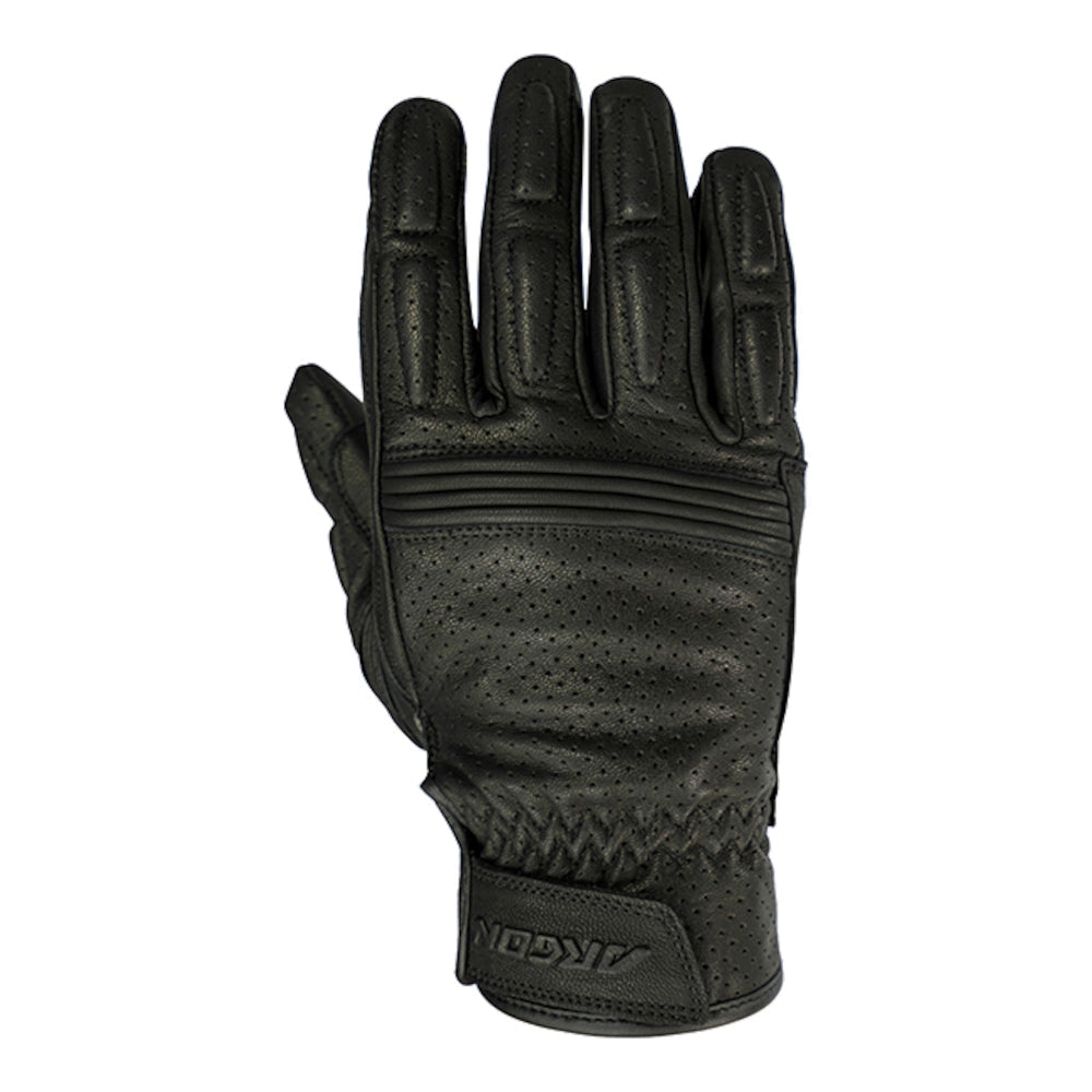 Argon Clash Classic Rigger Style Leather Motorcycle Gloves-Black-XL #4006394